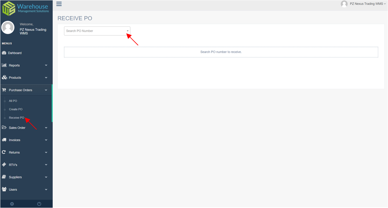 How to receive Purchase Orders - Warehouse Management System